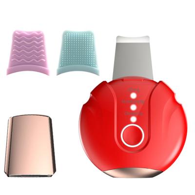 China Portable Electric Face Scrubber DEEP CLEANING Dead Skin Peeling Face Exfoliator Cleansing Ultrasonic Skin Scrubber for sale