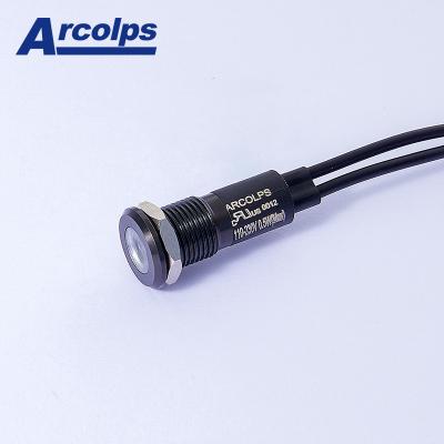 China PC Material Waterproof 3V/12V/24V/48V/110V/230V 12mm Metal Led Indicator Light for sale