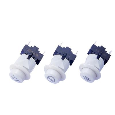 China Waterproof Hotel Arcolps Mini Button Switch W/Round Len Soft Line Flat Pa 66 ON-OFF for sale