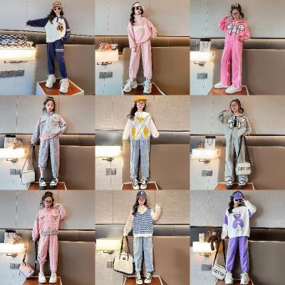 China Girls' suit viable 2023 new cotton summer girls' short-sleeved baby casual two-piece suit for sale