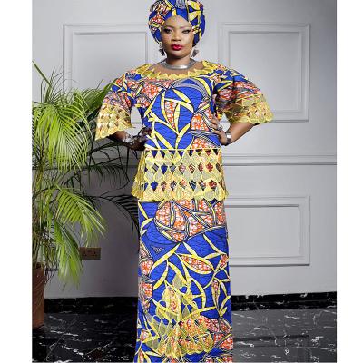 China ARTTY Casual 2 Piece Sets With Sash Ankara Elegant African Traditional Dresses For Ladies Top And Skirt for sale