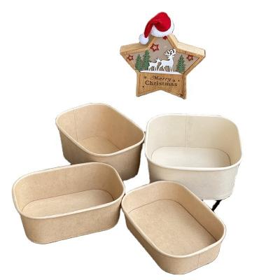 China Recyclable Premium Lunch Box Disposable Lunch Take Out Square Chinese Food Salad Packaging Paper Containers Box With Lids for sale