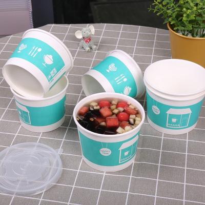 China Disposable Paper Bowl Disposable Yogurt Cup Eco Friendly Food Grade Salad Bowl for sale