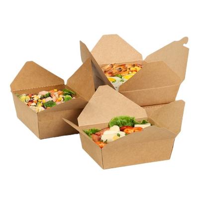 China China Factory Disposable Compostable Biodegradable Disposable Wrapping Paper To Go Boxes And Chinese Salad Lunch Wrapping Paper Takeout Box for sale