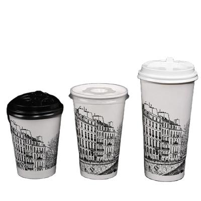 China Disposable Eco-friendly Single Wall Paper Coffee Cup With Lids PE Coated Paper Cups From China Manufacturer for sale