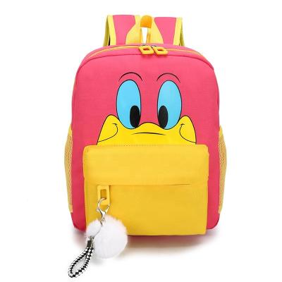 China Korean version of the 2021 new waterproof children's backpacks small boy and girl baby kindergarten duck bag for sale