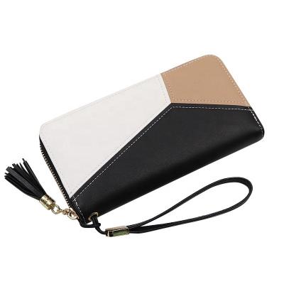 China Waterproof Muti-color Cell Phone Purse Women Shape Long Tassel Large Capacity Mobile Phone Bag Wallets For Ladies for sale