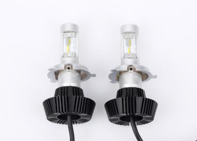 China Fanless LED Headlight Bulbs H4 8000LM Adjustable Chuck Angle 6500K White Color for sale