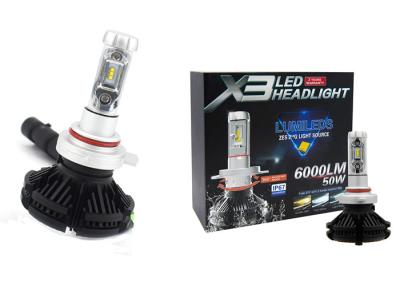 China IP67 9012 X3 X3 Led Headlight 6500K 6000LM Auto Led Lamp 50 Watt for sale