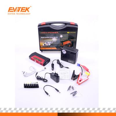 China Evitek 50800 Mah Car Jump Starter Pack With Optianl Air Compressor for sale