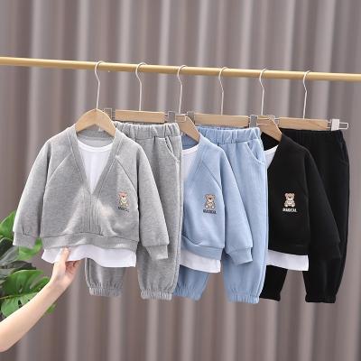 China Spring Autumn Kid Sweatshirts Fashion Casual Cute Boy Baby Infant Clothes Suit Cartoon Toddler Outfits Casual Clothes for sale