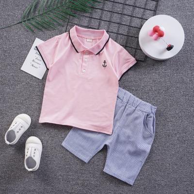 China Cartoon casual children's PO|O shirt little boy children's foreign trade children's short-sleeved suit for sale