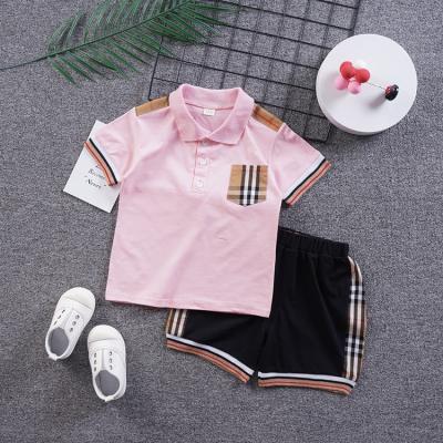 China Lapel New Boys Casual Polo Shirts Children's Clothing Suits Children's Short Sleeve Suits Polo Shirts for sale