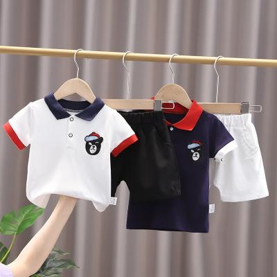 China New Arrival 2 Piece Kids Sport Casual 100% T-shirt Wholesale Cute Clothes Casual Cotton Kids Shorts Boys Clothing Sets For Summer for sale