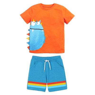 China European casual children's suits and American style new summer children's suits cotton boys' short-sleeved suits for sale