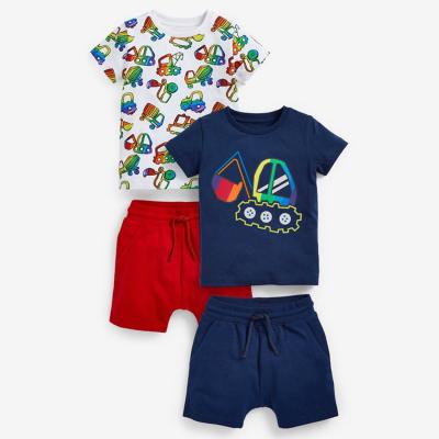 China Casual Summer Cotton Baby Boy High Fashion Clothing T-Shirt And Shorts Comfortable Set for sale