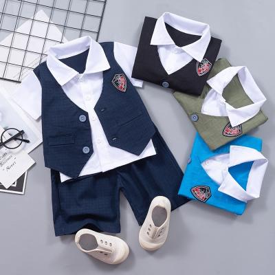 China 2021 fashion casual children's new children's party dress children's short-sleeved border explosion board suit for sale