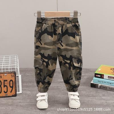 China Children's jumpsuits breathable pants spring and autumn camouflage new trend boys casual pants for sale