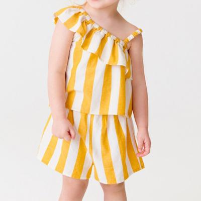 China Sweet Knit Outfits Sleeveless Two Piece Baby Clothing Sets Summer Baby Clothes Girls for sale