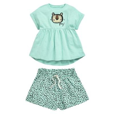 China European casual knitted children's suits and American children's clothing summer new children's short-sleeved suits girls' suits for sale