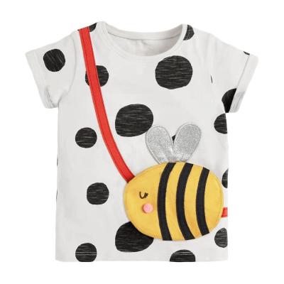 China New Knitted Children's Breathable T-shirt Summer 3d Pattern Cute Cotton Basing Babies T-shirt for sale