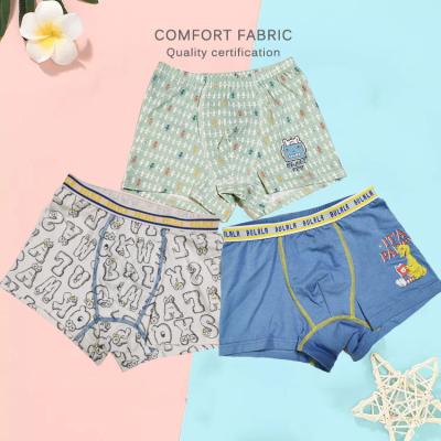 China Wholesale Breathable Cute Cartoon Pattern Kid Boxer Briefs Cotton Panties Baby Boy Underwear for sale