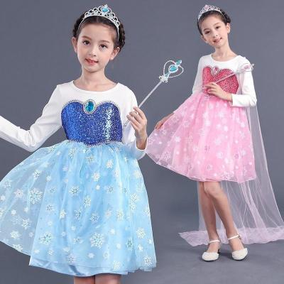 China New Style Hot Sale Halloween Christmas Birthday Party Anti-static Spring Children's Princess Sequin Girls' Dress Spring Children's Dress for sale