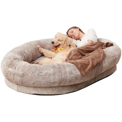 China Lazy Kennel Cat Kennel Detachable Dog Bed Sofa Bed People Sleep Huge Viable Human Dog Bed for sale