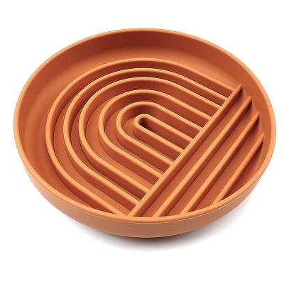 China Wholesale stocked good prices high quality durable puzzle and slow driver silicone dog bowl with suction cups for sale