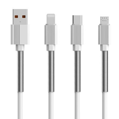 China MP3/MP4 Player SR Extend Type C Cable USB 2.1A Half-Spring Phone Data Cable Android Original Celular Cable 1M Line for sale