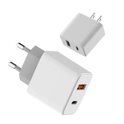 China Etc.electronic Product 5V2.4A USB A+USB C Quick Charger 12W Charger Adapter With Dual USB Ports Available With EU US Plug for sale