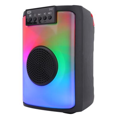 China Hot Selling Function 2022 Phone Party Speaker Top Bass RGB Light Portable Wireless Speaker For Indoor Parlantes Portatil S42 for sale