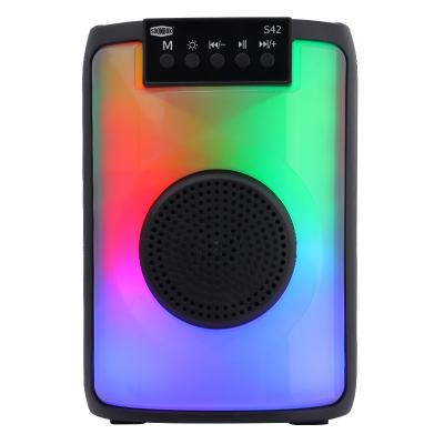 China DJ Wireless Speaker RGB Party Phone Function Speaker Light Portable Speaker Subwoofer For Parlantes Portatil Para Indoor Fiesta S42 for sale