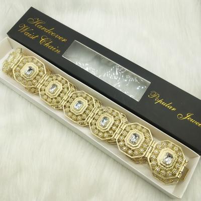 China Party Wedding Banquet Gift Wholesale Christmas Waist Chain Fashion Rhinestone Inlay Buckles European Belt Women Accessories Belt Bag Ocean Crystal FEDEX Metal DHL for sale