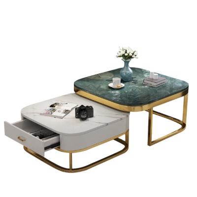 China Wholesale delicate coffee table with storage marble coffee table tea and steel and marble coffee table for sale