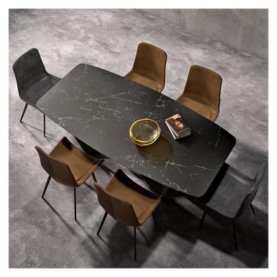 China Other hot sale modern luxury marble dining table ex-factory price dining room set for sale