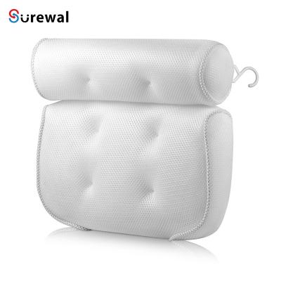 China Washable and Breathable 3D Bathtub Head Pillow Neck Anti-Static Bath Accessories Women Bathing Pillow for Home and Hotel for sale