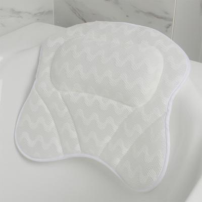 China Anti-Static 4D Mesh Bathtub Pillow Back Neck Support Pillow Spa Cushion for Tub, Headrest Bath Relax Pillow for sale