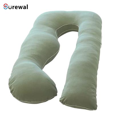 China Anti-Static U-Shape Back Support Pillow Sleeping Pregnancy Surewal Maternity Pillow, New Style Cotton U-Shape Full Body Pillow for sale