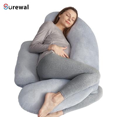 China Wholesale Hot Anti-static Custom Made Pregnancy Pillow U G H Shape Full Body Pregnant Maternity G Pillow For Pregnant Women for sale