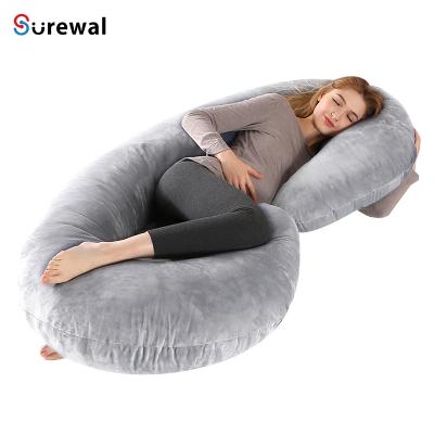 China U Shaped Maternity Pillow Or C Anti-Static Pregnancy Pillow And Full Body Various Features Shape Pregnancy Pillow With Washable Cover for sale