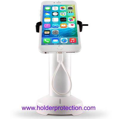 China COMER High quality ABS+aluminium alloy Seucity charging cell phone display stand with locker for sale