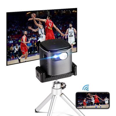 China Pico Top Selling Phone Aozoom LED Biled UPS Smartphone DLP Mini Screen DLP with Iphone and Smartphone Remote Holder and Projector for sale