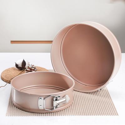 China Baking Tools ROSE GOLD Springform Cake Tin 6-9 Inch Nonstick With Removable Bottom Leakproof Cheesecake Pan for sale