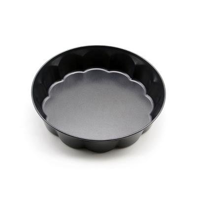 China 10 Inch Workable Non Stick Chrysanthemum Shape Apple Pie Pie Around Baking Pan Cake Pan for sale