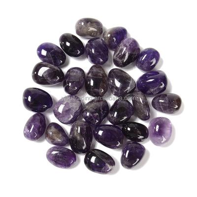 China Classic Wholesale Amethyst Natural Crystal Polished Tumbled Palm Stone Healing Crafts for sale