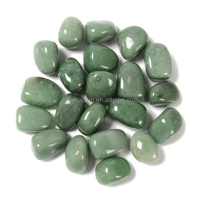 China Classic Tumbled Green Stone Aventurine Healing Crystal Polished Beads for sale