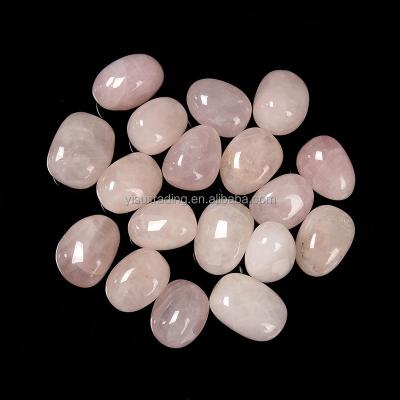 China Classic Natural Stone Rose Quartz Healing Crystal Polished Tumbled Pink Beads Irregular Size for sale