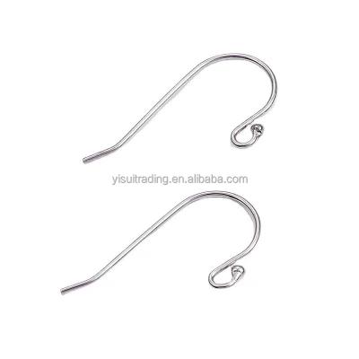 China Simple Jewelry Findings 925 Solid Sterling Silver Ball Ear Wire Hooks For Earrings Wholesale for sale