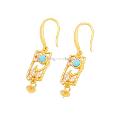 China Custom Simple Valentine s Day Earring Findings 925 Sterling Silver Hanging Earring Hooks With Zircon For Ladies for sale